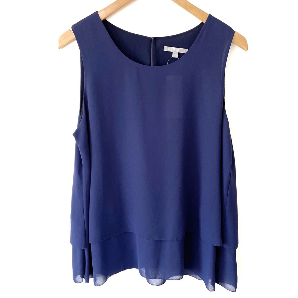 Blue Uniqlo Georgette Sleeveless Blouse